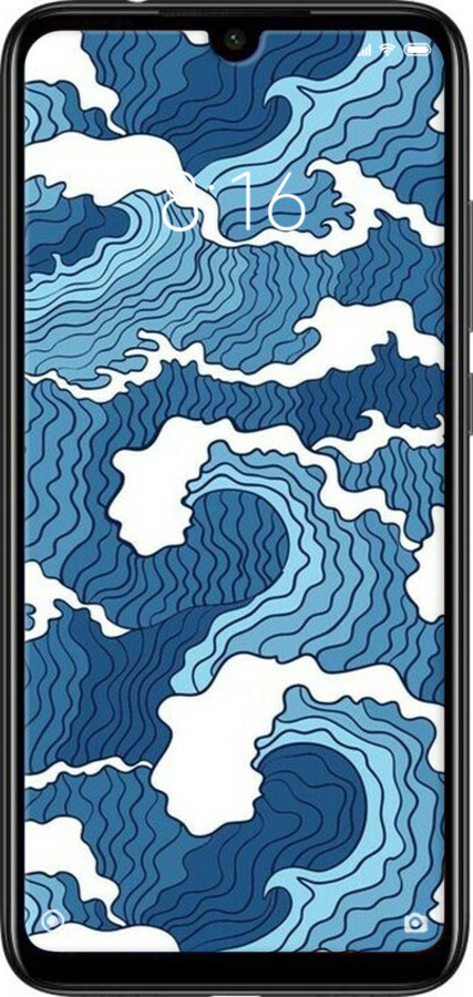 Силиконовый чехол Абстрактный рисунок морских волн для Xiaomi Redmi Note 7 - 6538u-1639 изображение 
