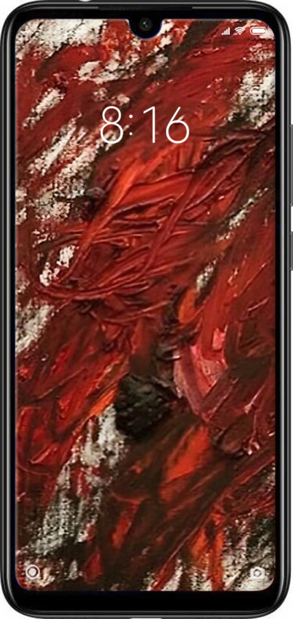Силиконовый чехол Абстрактная композиция в красных тонах для Xiaomi Redmi Note 7 - 6541u-1639 изображение 
