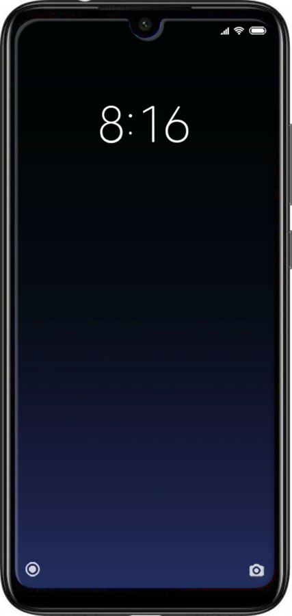 Силиконовый чехол Градиент в тёмно - синем стиле для Xiaomi Redmi Note 7 - 6542u-1639 изображение 