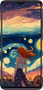 3D пластиковий матовий чехол Дівчина Арт для Xiaomi Redmi Note 8 Pro - 6325m-1783 изображение 