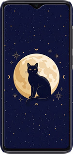 3D пластиковый матовый чехол Cute Cat Celestial/Witchy для Xiaomi Redmi Note 8 Pro - 6787m-1783 изображение 