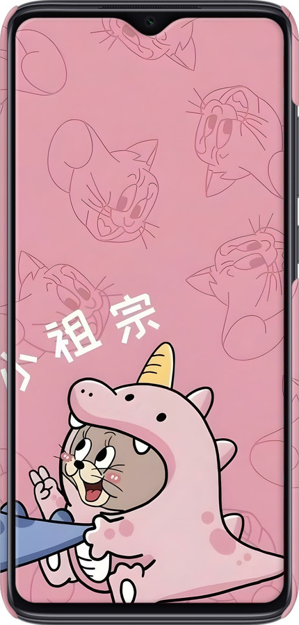 3D пластиковый матовый чехол Том и джерри 2 для Xiaomi Redmi Note 8 Pro - 6359m-1783 изображение 