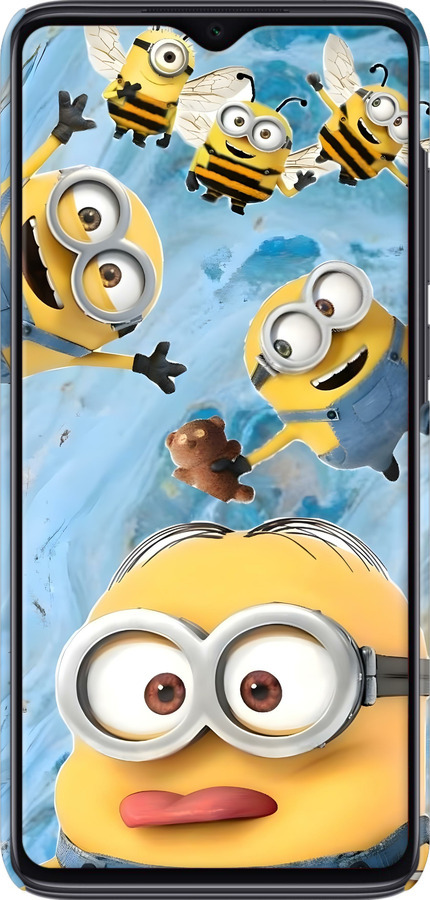 3D пластиковый матовый чехол Миньоны для Xiaomi Redmi Note 8 Pro - 6386m-1783 изображение 
