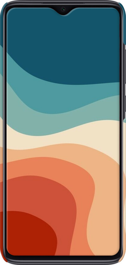 3D пластиковый матовый чехол В стиле ретро с волнами для Xiaomi Redmi Note 8 Pro - 6531m-1783 изображение 