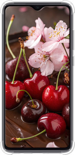 Силикон с усиленными углами чехол Вишня в шоколаде для Xiaomi Redmi Note 8 Pro - 6698sp-1783 изображение 