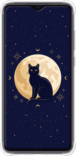 Силикон с усиленными углами чехол Cute Cat Celestial/Witchy для Xiaomi Redmi Note 8 Pro - 6787sp-1783 изображение 