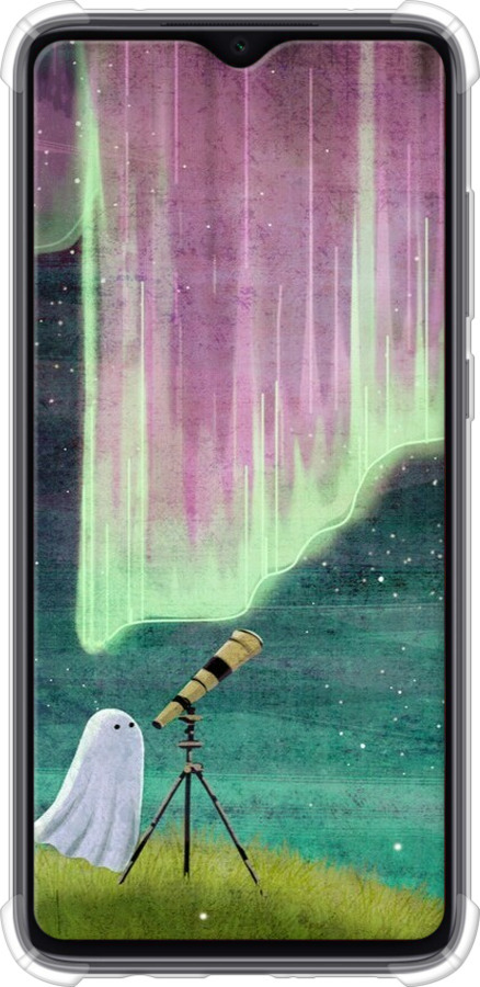 Силикон с усиленными углами чехол Привидение и звезды для Xiaomi Redmi Note 8 Pro - 6443sp-1783 изображение 