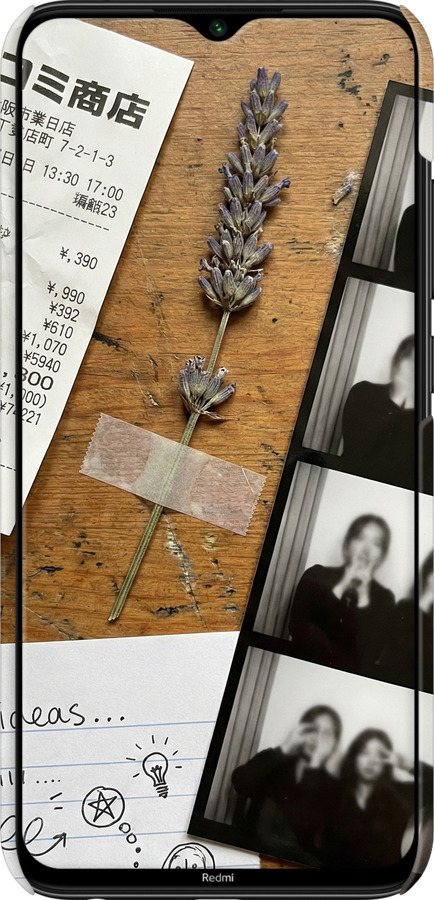 3D пластиковый матовый чехол Aesthetic Scrapbook Collage для Xiaomi Redmi Note 8 - 6773m-1787 изображение 