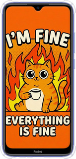 Силикон с усиленными углами чехол Funny Cat для Xiaomi Redmi Note 8T - 6786sp-1818 изображение 