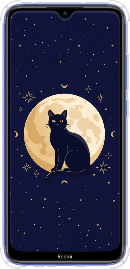Силикон с усиленными углами чехол Cute Cat Celestial/Witchy для Xiaomi Redmi Note 8T - 6787sp-1818 изображение 