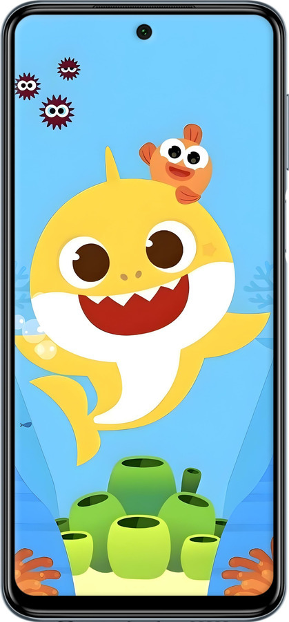 TPU чехол Бейби Шарк для Xiaomi Redmi Note 9 Pro - 6303b-1911 изображение 