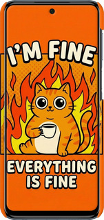 3D пластиковый матовый чехол Funny Cat для Xiaomi Redmi Note 9 Pro - 6786m-1911 изображение 