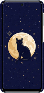 3D пластиковый матовый чехол Cute Cat Celestial/Witchy для Xiaomi Redmi Note 9 Pro - 6787m-1911 изображение 