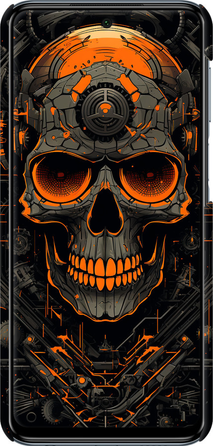 3D пластиковий матовий чехол Череп для Xiaomi Redmi Note 9S - 5952m-2029 изображение 