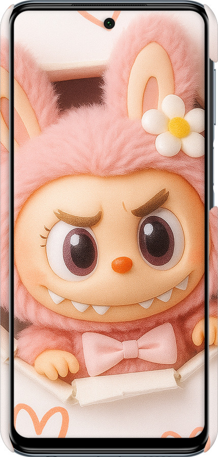 3D пластиковий матовий чехол Лабубу 2 для Xiaomi Redmi Note 9 Pro - 6710m-1911 изображение 