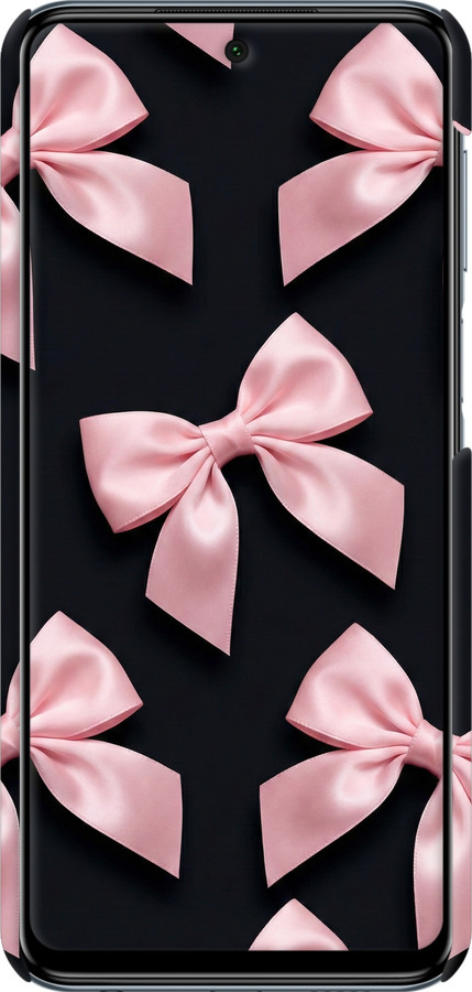 3D пластиковый матовый чехол Coquette Ribbons Dark Coquette для Xiaomi Redmi Note 9 Pro - 6767m-1911 изображение 