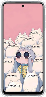 Силикон с усиленными углами чехол Малышка с котами для Xiaomi Redmi Note 9S - 6295sp-2029 изображение 