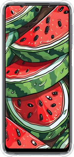 Силикон с усиленными углами чехол Арбуз для Xiaomi Redmi Note 9 Pro - 6315sp-1911 изображение 
