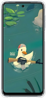 Силикон с усиленными углами чехол Уточка с автоматом для Xiaomi Redmi Note 9S - 6356sp-2029 изображение 