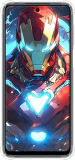 Силикон с усиленными углами чехол Железный человек для Xiaomi Redmi Note 9S - 6372sp-2029 изображение 