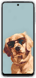 Силикон с усиленными углами чехол Пес в очках для Xiaomi Redmi Note 9S - 6381sp-2029 изображение 