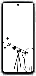 Силіконовий протиударний с посиленими кутами чехол Привид астроном для Xiaomi Redmi Note 9S - 6444sp-2029 изображение 
