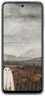 Силикон с усиленными углами чехол Одинокий призрак на фоне гор для Xiaomi Redmi Note 9S - 6486sp-2029 изображение 