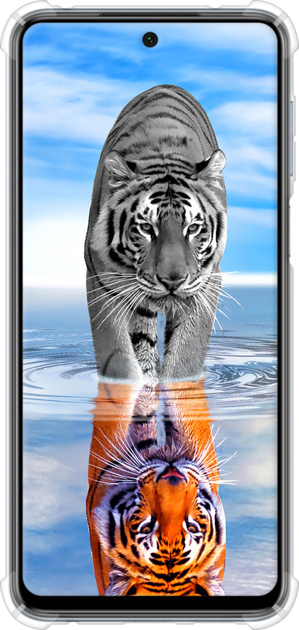 Силикон с усиленными углами чехол Тигр для Xiaomi Redmi Note 9S - 6016sp-2029 изображение 