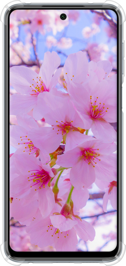 Силикон с усиленными углами чехол Сакура для Xiaomi Redmi Note 9 Pro - 6029sp-1911 изображение 
