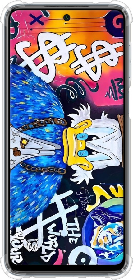 Силикон с усиленными углами чехол Скрудж 2 для Xiaomi Redmi Note 9S - 6285sp-2029 изображение 