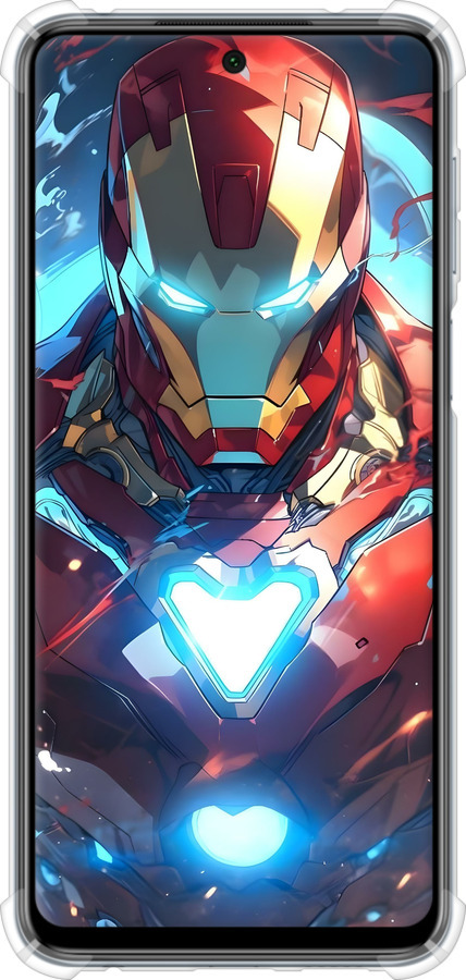 Силикон с усиленными углами чехол Железный человек для Xiaomi Redmi Note 9S - 6372sp-2029 изображение 