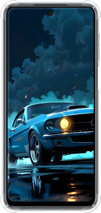 Силикон с усиленными углами чехол Форд мустанг для Xiaomi Redmi Note 9 Pro - 6374sp-1911 изображение 