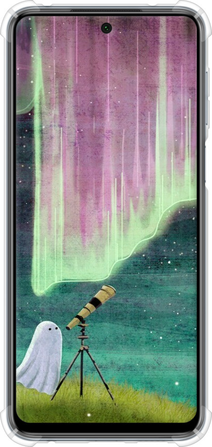 Силикон с усиленными углами чехол Привидение и звезды для Xiaomi Redmi Note 9S - 6443sp-2029 изображение 