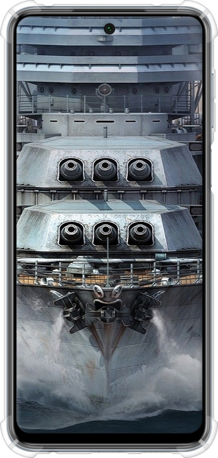 Силикон с усиленными углами чехол Линкор, world of tanks, wargaming, военный корабль для Xiaomi Redmi Note 9 Pro - 6453sp-1911 изображение 