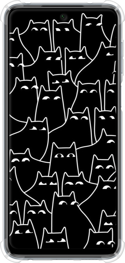 Силикон с усиленными углами чехол С изображением кошек для Xiaomi Redmi Note 9S - 6470sp-2029 изображение 