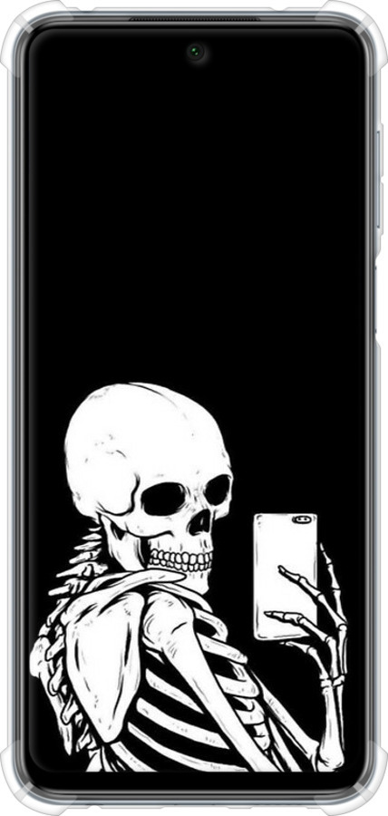 Силикон с усиленными углами чехол Скелет делает Selfie для Xiaomi Redmi Note 9 Pro - 6535sp-1911 изображение 