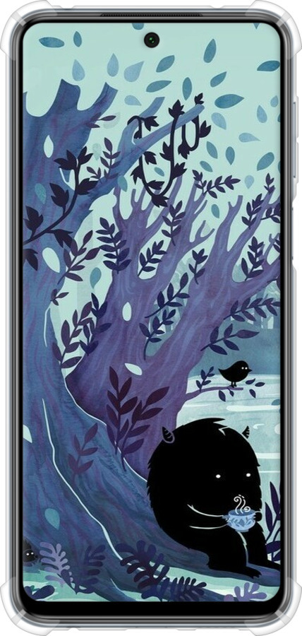 Силикон с усиленными углами чехол Арт принт Тихое место чая для Xiaomi Redmi Note 9S - 6544sp-2029 изображение 