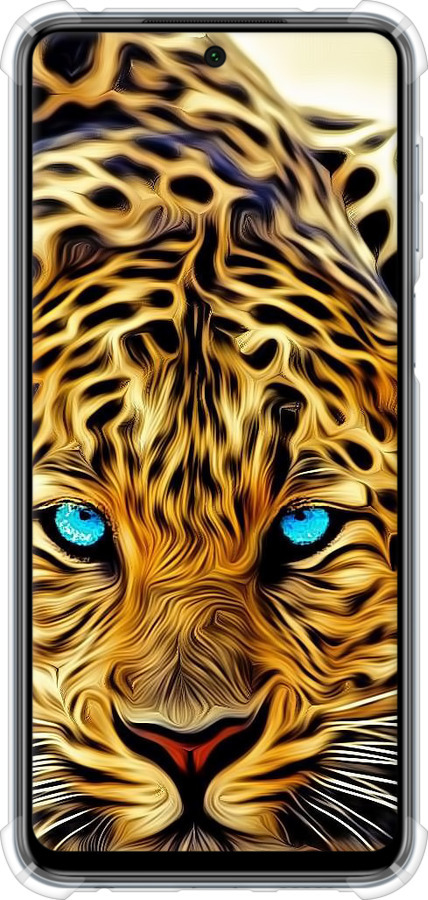 Силіконовий протиударний с посиленими кутами чехол Леопард для Xiaomi Redmi Note 9 Pro - 6611sp-1911 изображение 