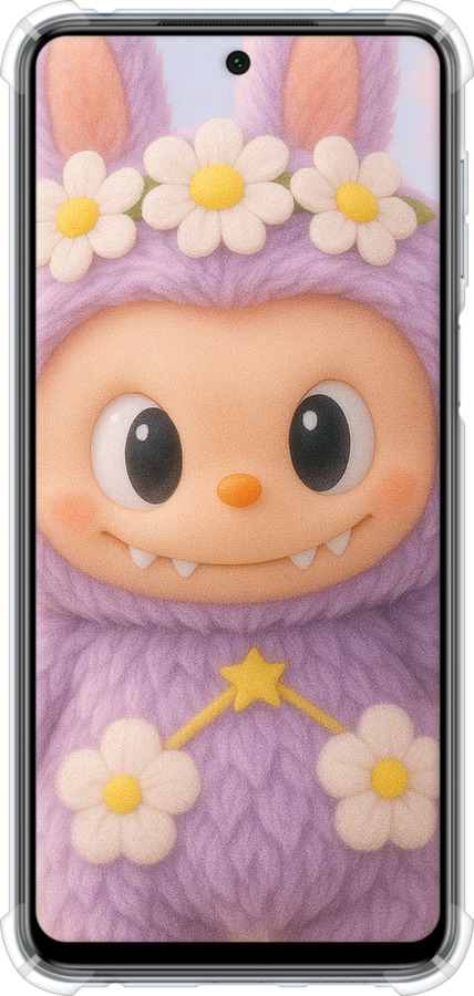 Силіконовий протиударний с посиленими кутами чехол Лабубу 1 для Xiaomi Redmi Note 9 Pro - 6709sp-1911 изображение 