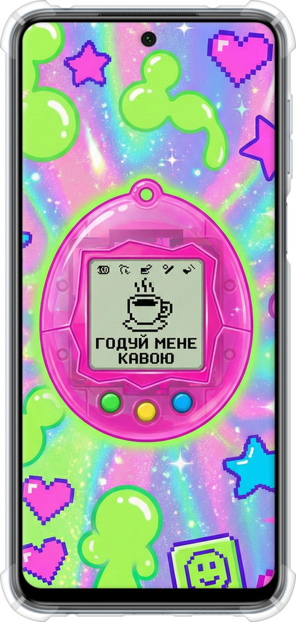 Силикон с усиленными углами чехол Y2K Aesthetic Retro Pet: Годуй мене кавою для Xiaomi Redmi Note 9S - 6784sp-2029 изображение 