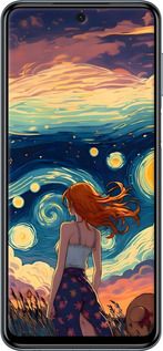Силіконовий чехол Дівчина Арт для Xiaomi Redmi Note 9S - 6325u-2029 изображение 