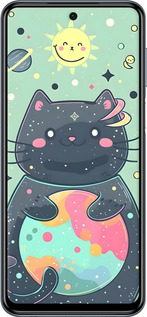 Силиконовый чехол Милый котик для Xiaomi Redmi Note 9S - 6364u-2029 изображение 