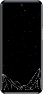 Силіконовий чехол Чорно білі абстрактні гори для Xiaomi Redmi Note 9S - 6437u-2029 изображение 