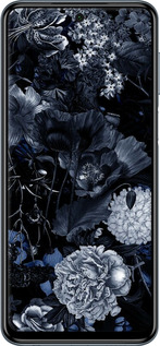 Силиконовый чехол Абстрактный цветочный рисунок в синих тонах для Xiaomi Redmi Note 9S - 6539u-2029 изображение 