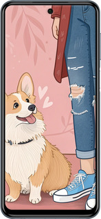 Силіконовий чехол Корги 3 для Xiaomi Redmi Note 9S - 6707u-2029 изображение 