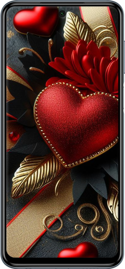 Силіконовий чехол Сердечки v2 для Xiaomi Redmi Note 9S - 5832u-2029 изображение 