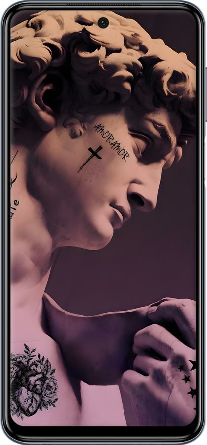Силиконовый чехол Давид для Xiaomi Redmi Note 9S - 6302u-2029 изображение 