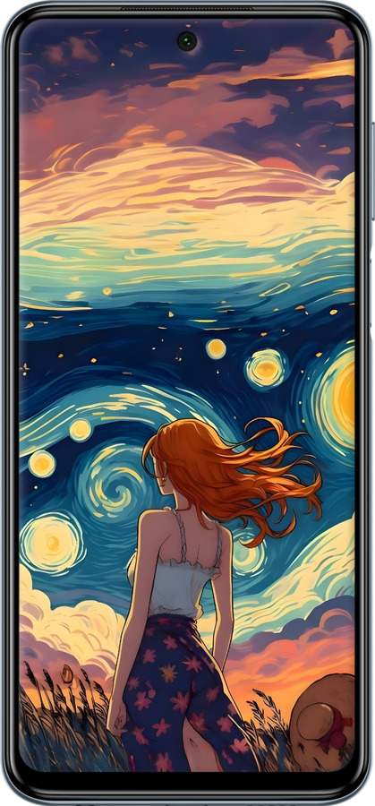 Силіконовий чехол Дівчина Арт для Xiaomi Redmi Note 9S - 6325u-2029 изображение 