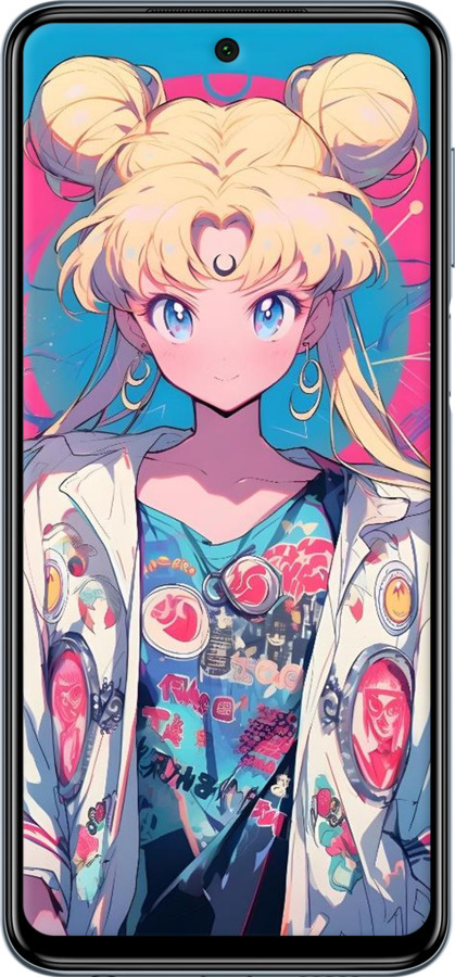 Силіконовий чехол Сейлор Мун 2 для Xiaomi Redmi Note 9S - 6351u-2029 изображение 