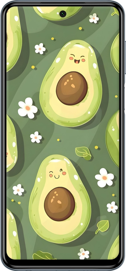 Силіконовий чехол Авокадо для Xiaomi Redmi Note 9S - 6380u-2029 изображение 